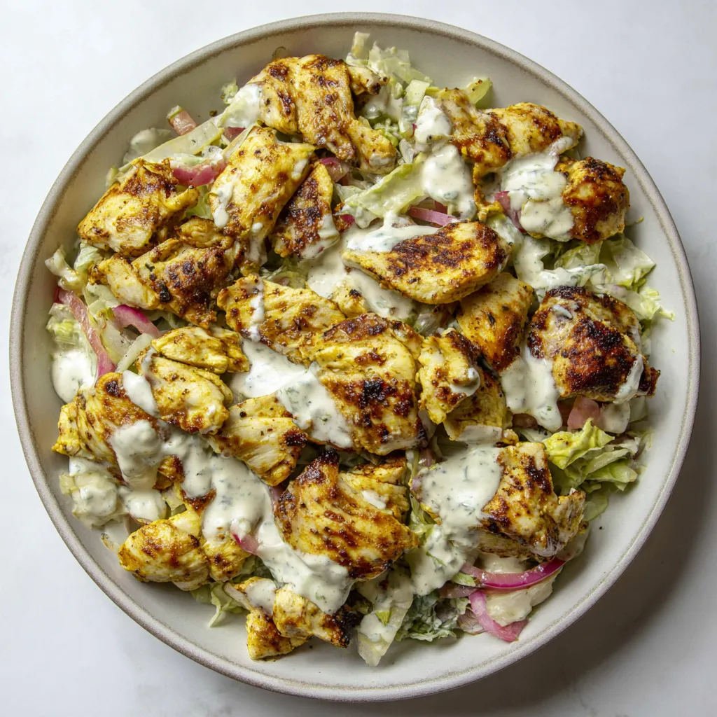 Delicious Chicken Shawarma piled high, ready to be enjoyed as a featured image for this recipe.