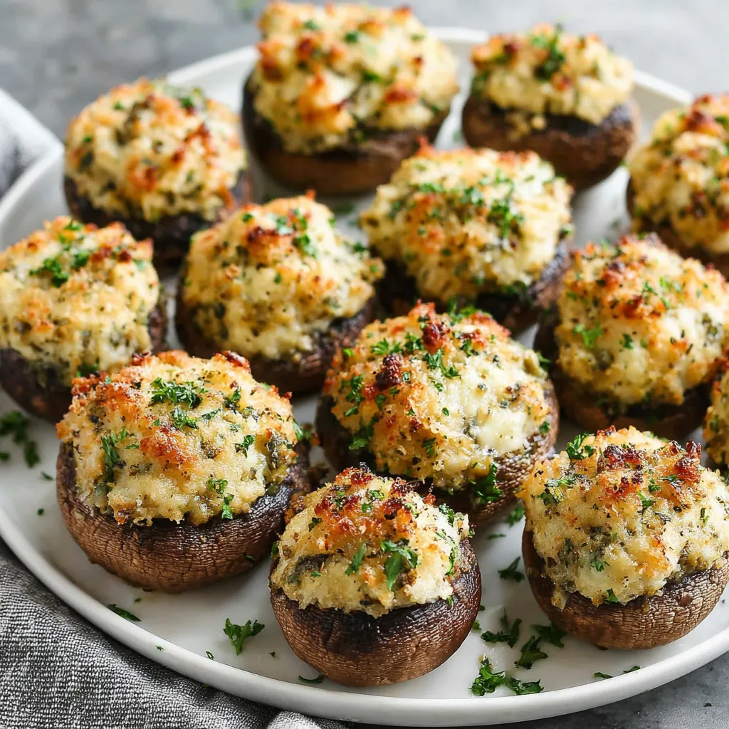 BEST CHRISTMAS STUFFED MUSHROOMS EVER