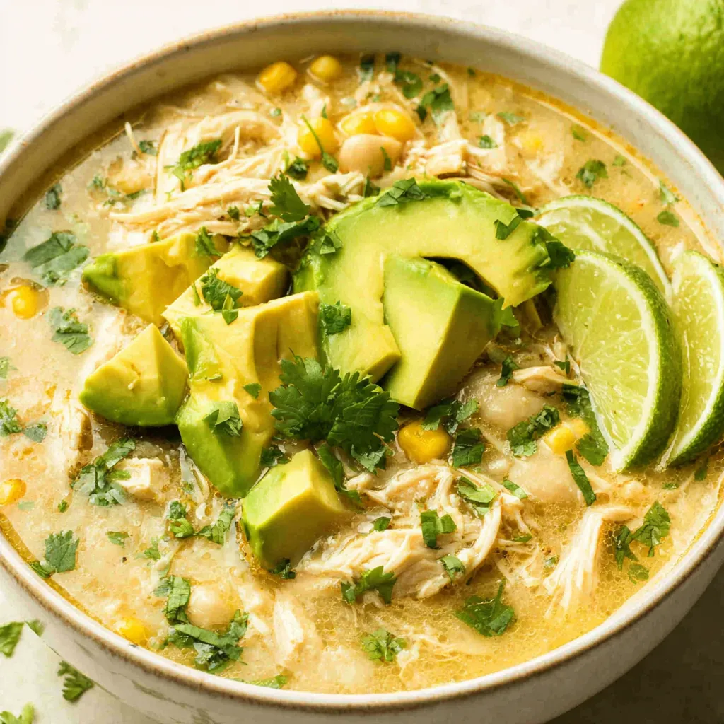 High Protein White Chicken Chili, a creamy and flavorful soup, is showcased as the featured image.