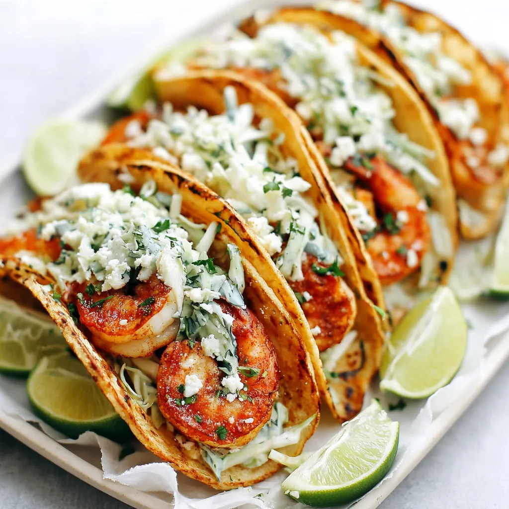 A delicious plate of Spicy Shrimp Tacos is shown as the featured image.