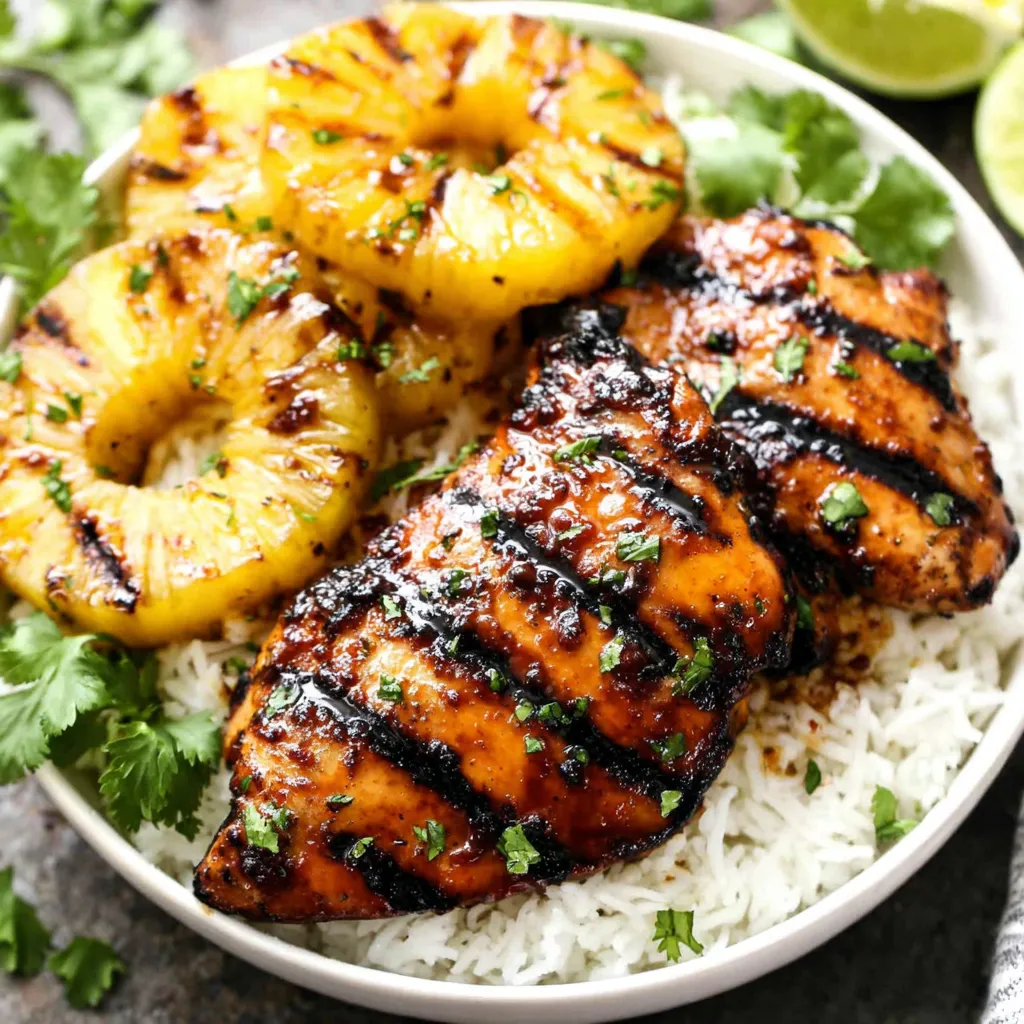 Brown Sugar Pineapple Chicken, a delicious and easy dinner, is shown in this featured image.