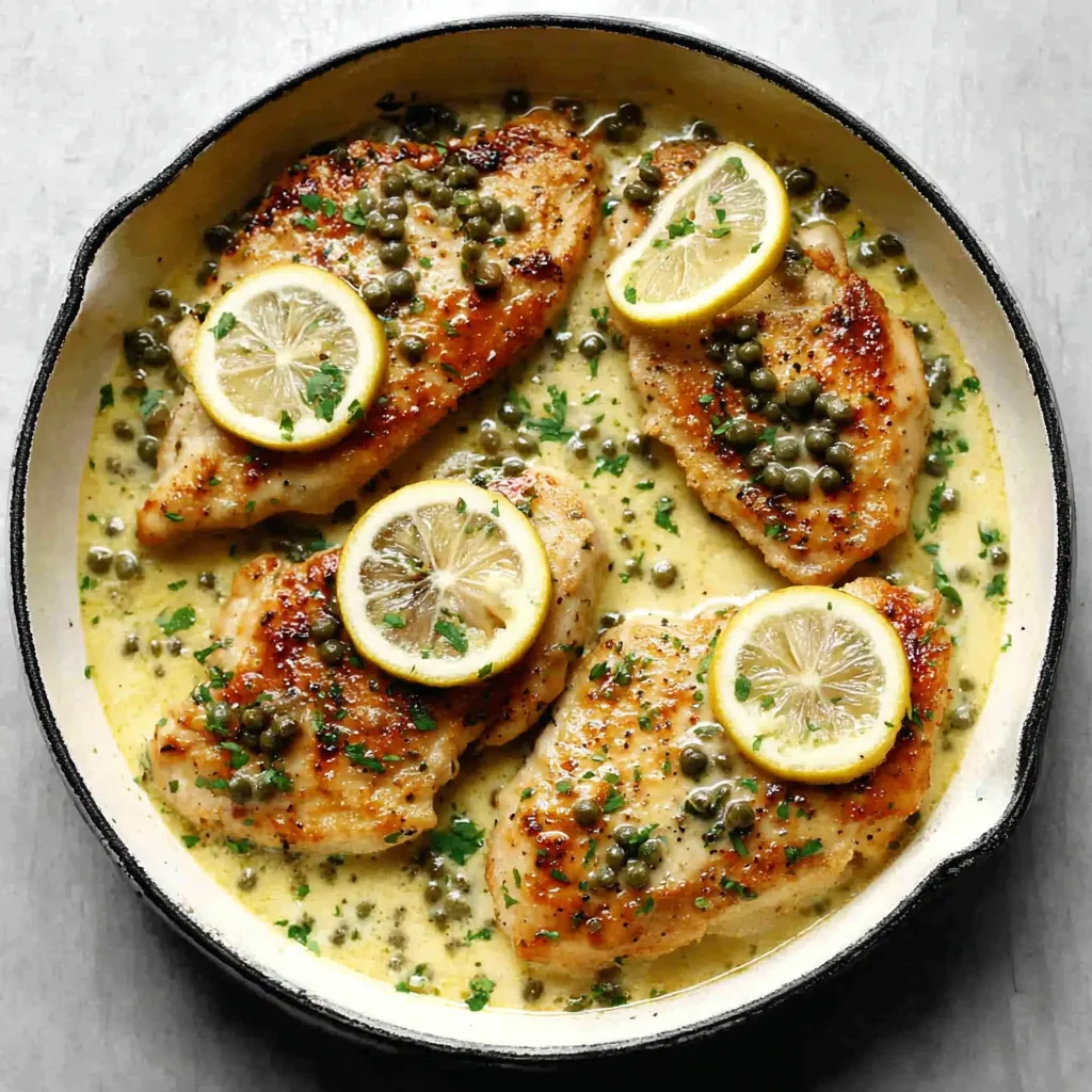 CREAMY LEMON CHICKEN PICCATA EASY