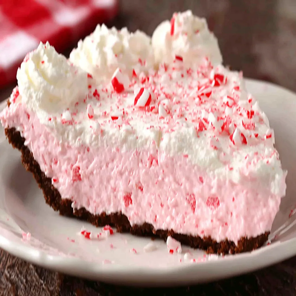 EASY CHRISTMAS PEPPERMINT PIE