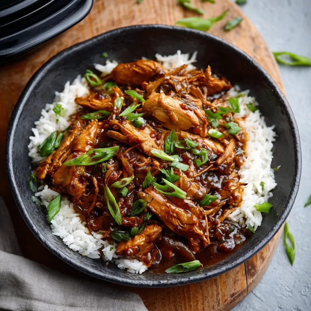 EASY CROCK POT BOURBON CHICKEN