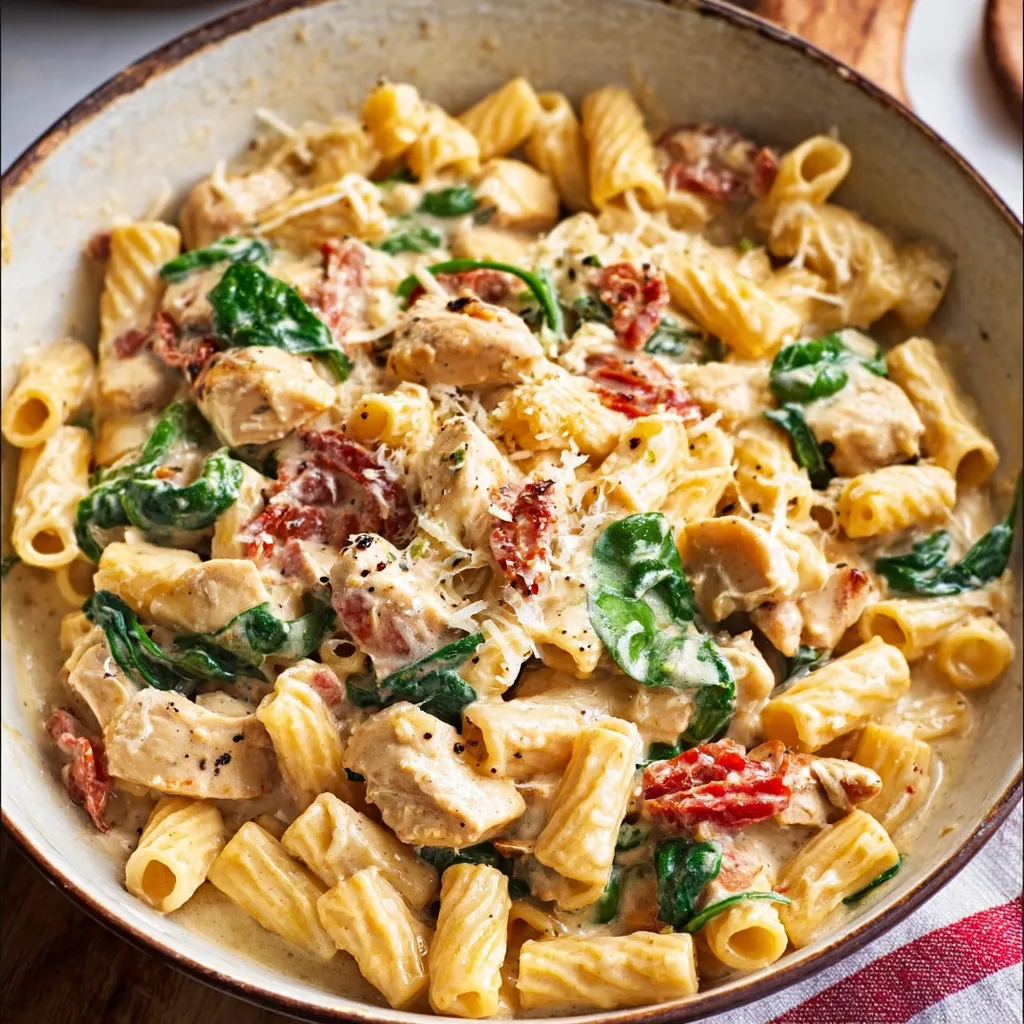 EASY TUSCAN CHICKEN PASTA