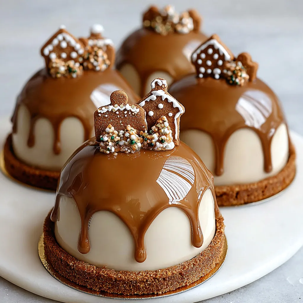 GINGERBREAD LATTE MOUSSE DOMES HEAVENLY