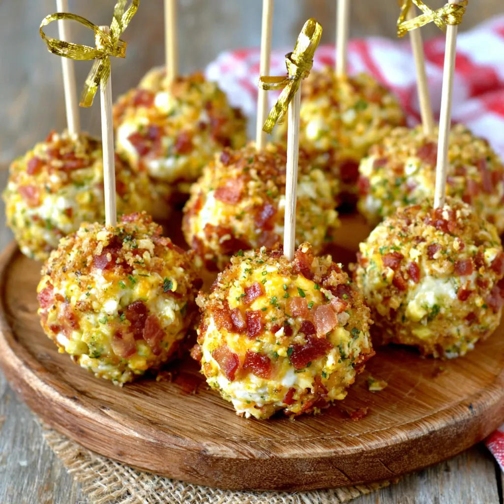 Featured image of delicious Mini Bacon Ranch Cheeseballs ready to be served.