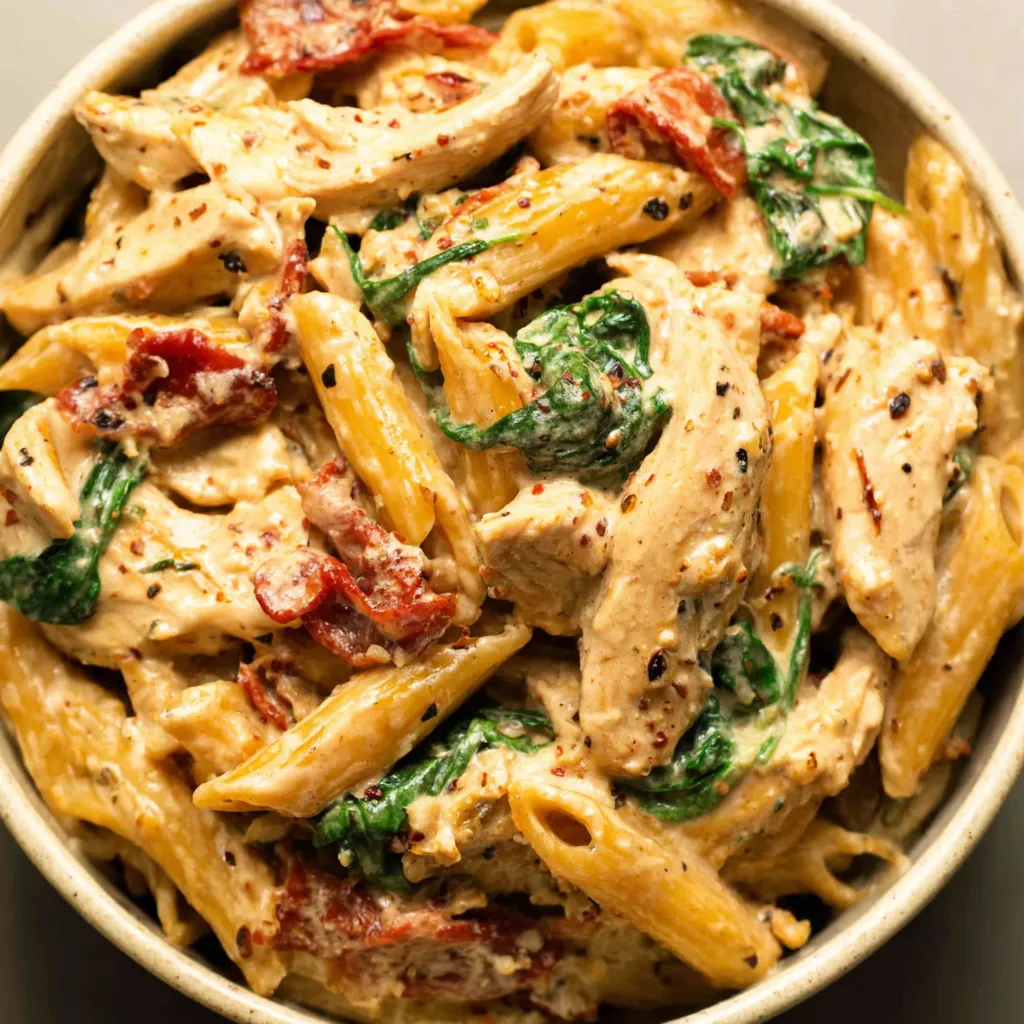 Marry Me Chicken Pasta: A close-up shot showcasing the creamy, decadent dish perfect for a romantic dinner.