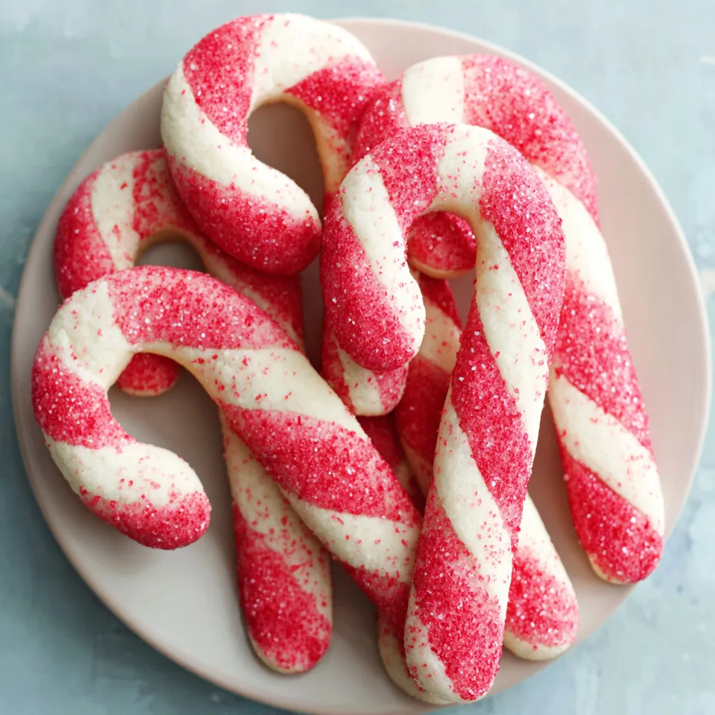 Delicious Candy Cane Cookies are displayed as the featured image for a holiday baking recipe.