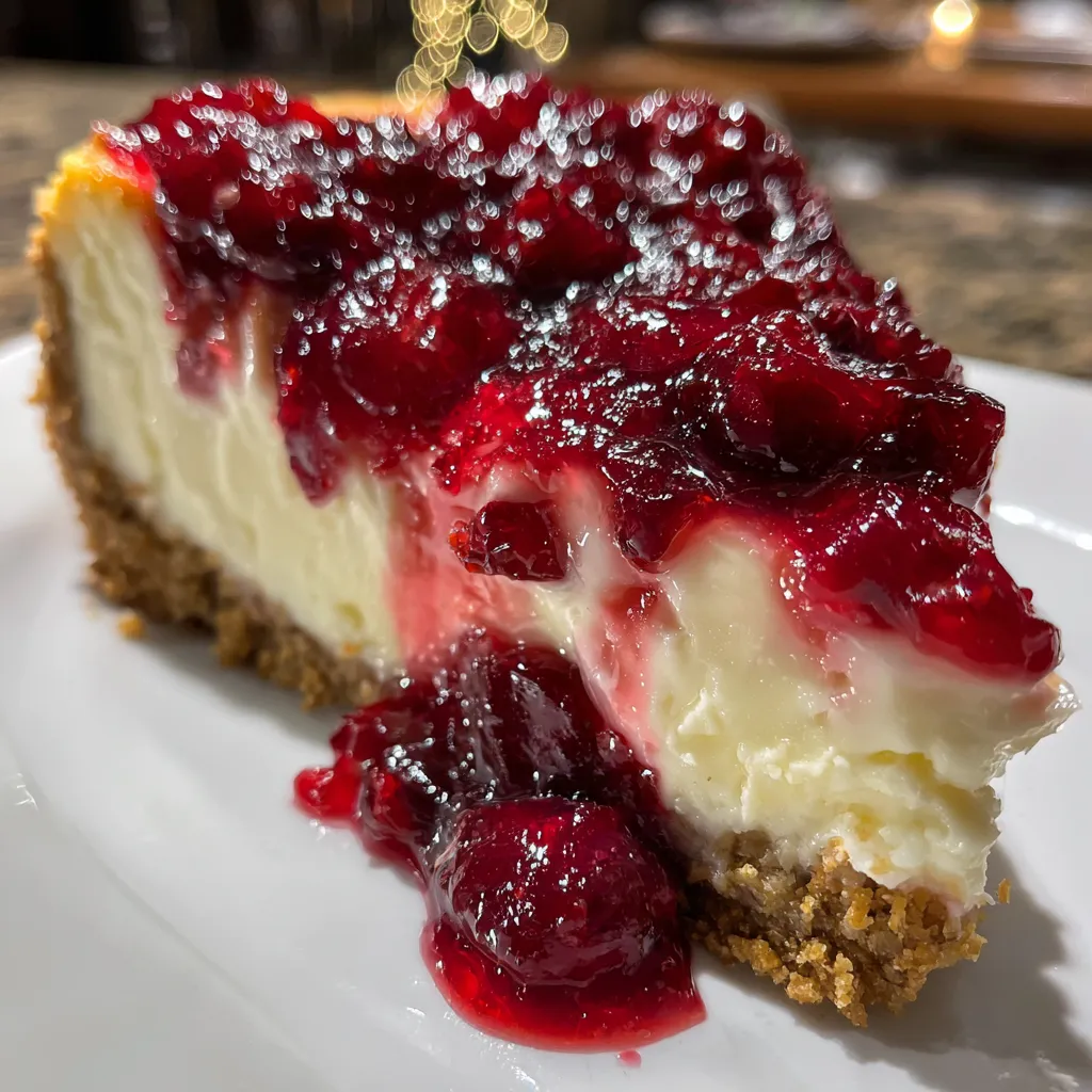 Christmas Cheesecake Cranberry Jam is beautifully displayed in this featured image for a holiday recipe.