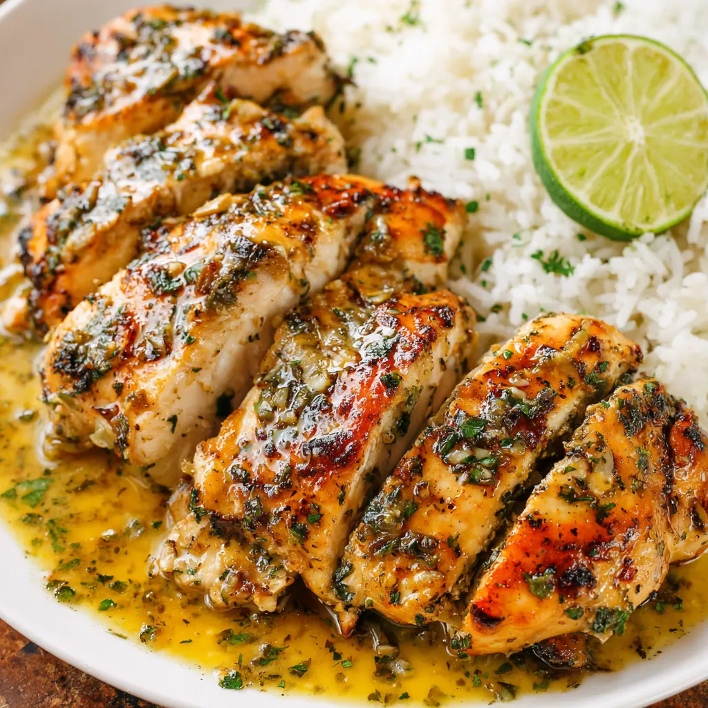 Garlic Butter Chicken, a delicious and easy weeknight dinner, is featured in this mouthwatering image.