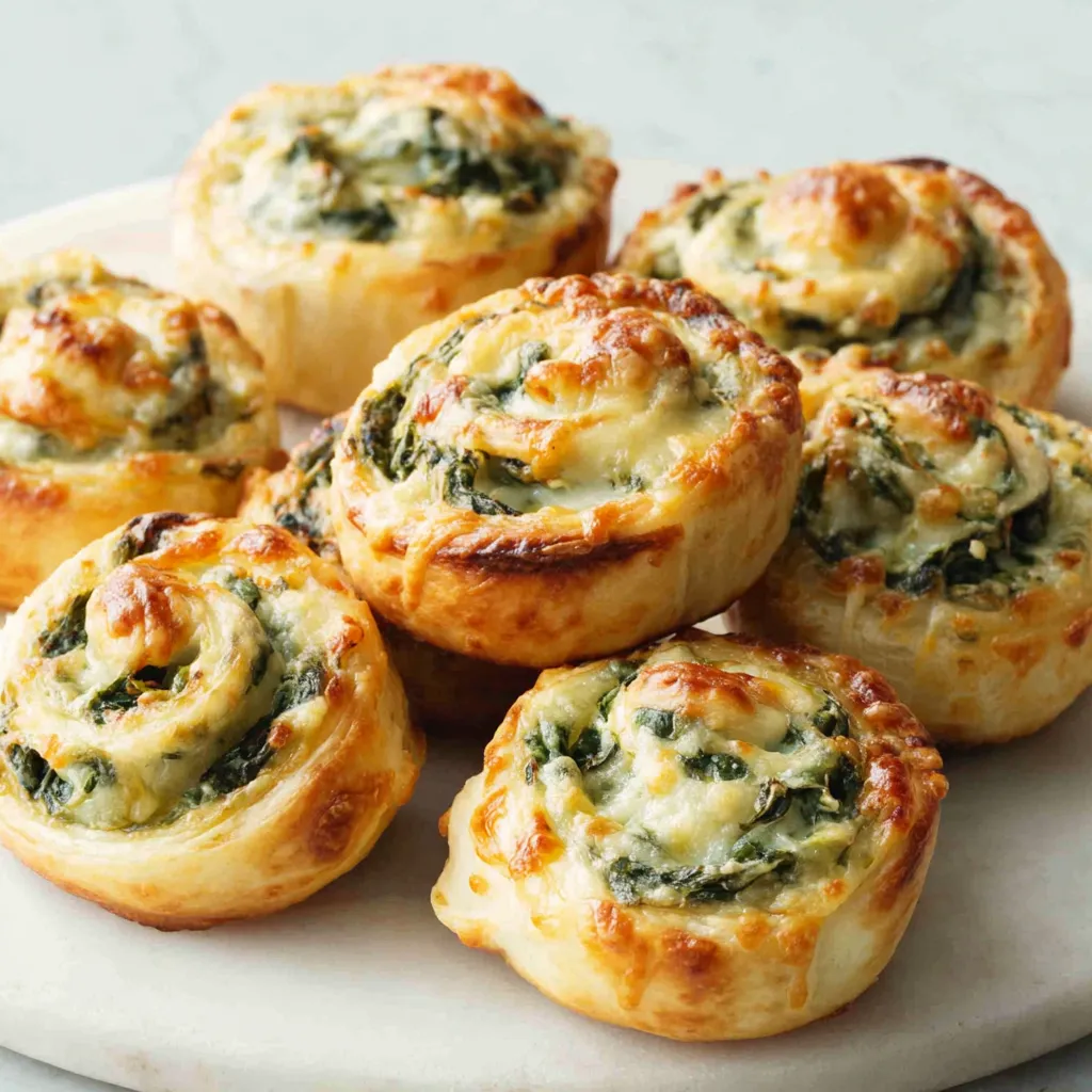 SPINACH AND ARTICHOKE PINWHEELS EASY
