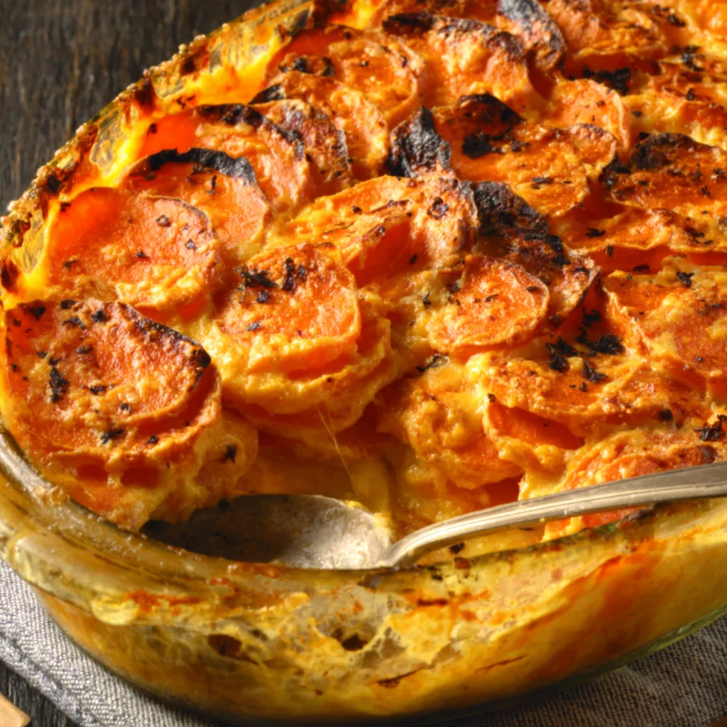 SWEET POTATO SCALLOPED CASSEROLE IRRESISTIBLE
