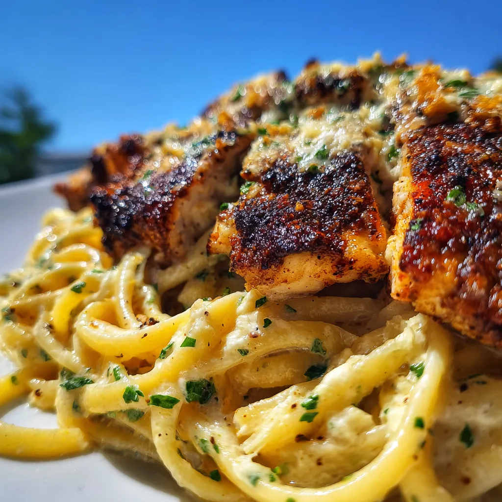 ULTIMATE SPICY BLACKENED CAJUN CHICKEN ALFREDO