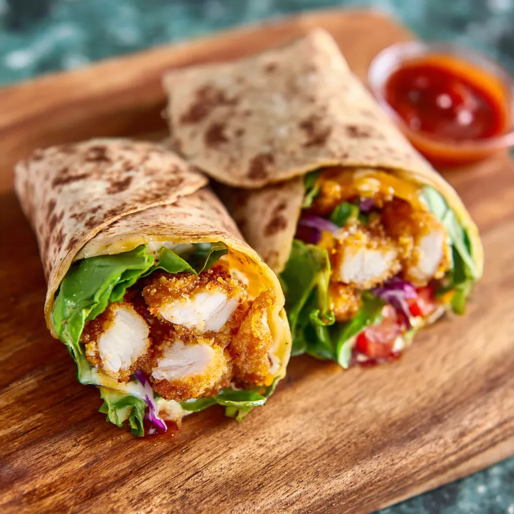 Close-up of golden brown Air Fryer Chicken Mozzarella Wraps, showcasing melted mozzarella and crispy chicken filling.