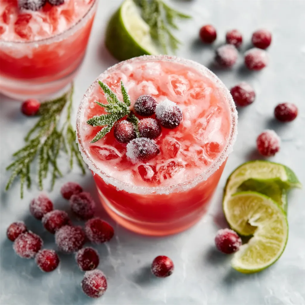 A festive bowl of Mistletoe Margarita Punch is ready to be served at a holiday party.