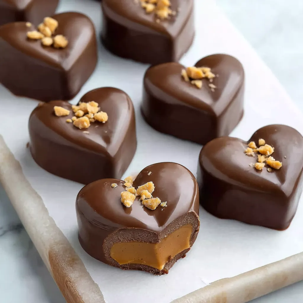 Chocolate Peanut Butter Valentine's Hearts are a festive and delicious homemade treat perfect for celebrating Valentine's Day.