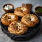 Close-up of delicious Cottage Cheese Bagels, perfect for a healthy and satisfying breakfast.