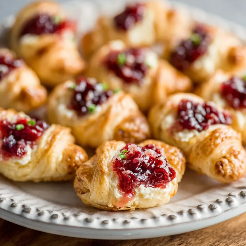 CRANBERRY CREAM CHEESE CRESCENT BITES AMAZING