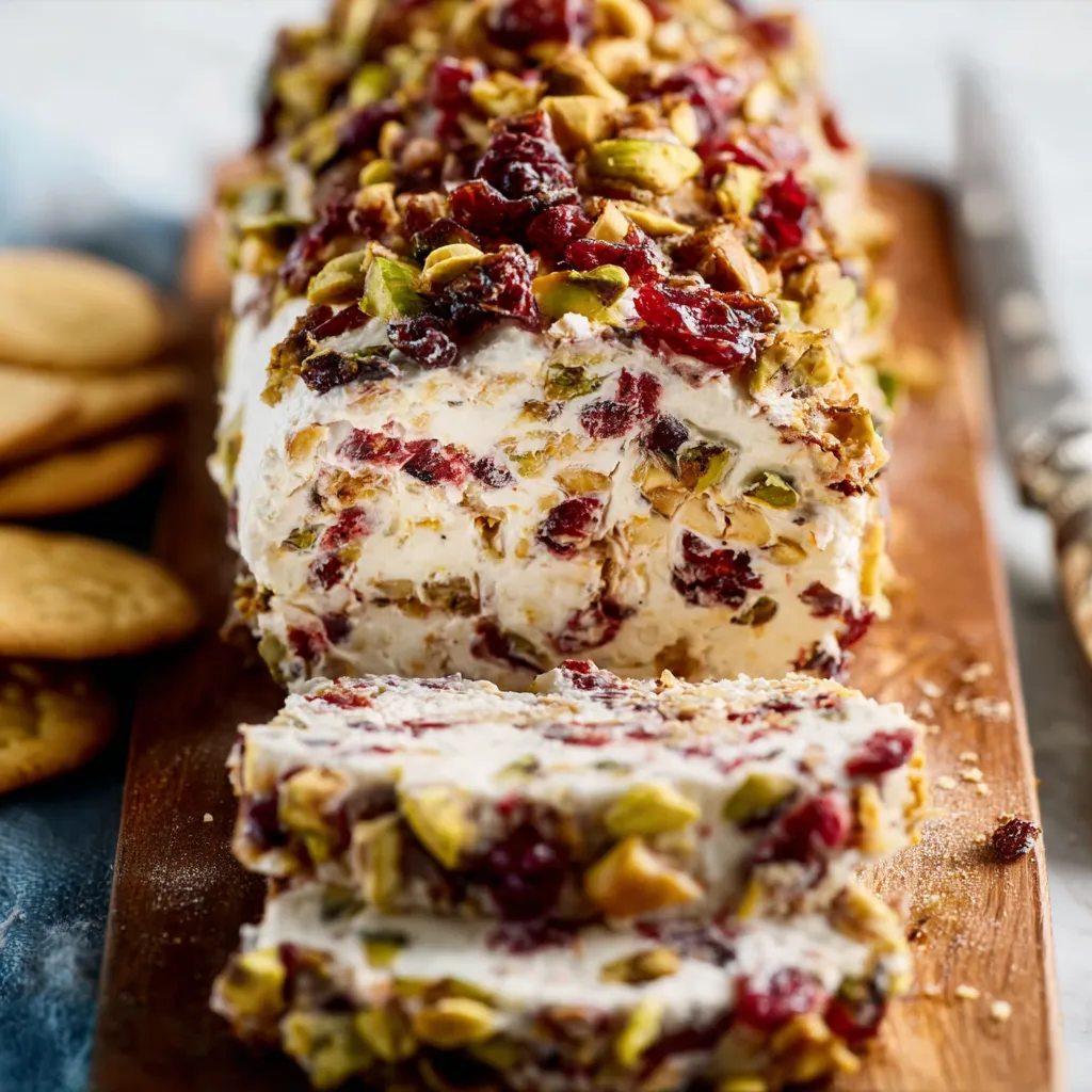 CRANBERRY PISTACHIO CHEESE LOG EASY