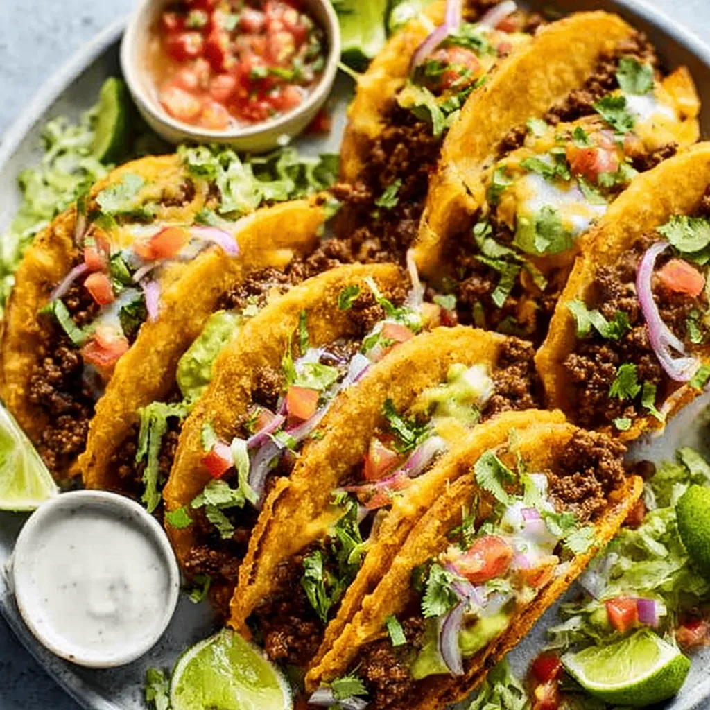 CRISPY BAKED GROUND BEEF TACOS EASY