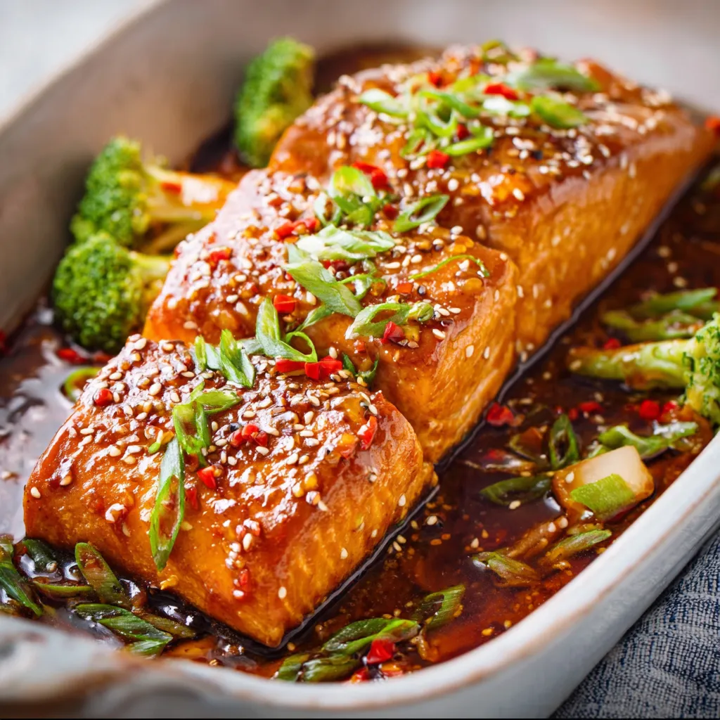 EASY BAKED TERIYAKI SALMON