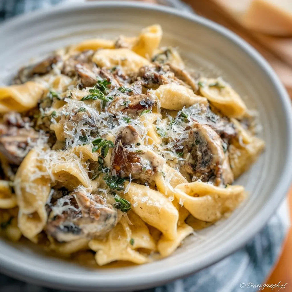 EASY BEEF AND MUSHROOM PASTA