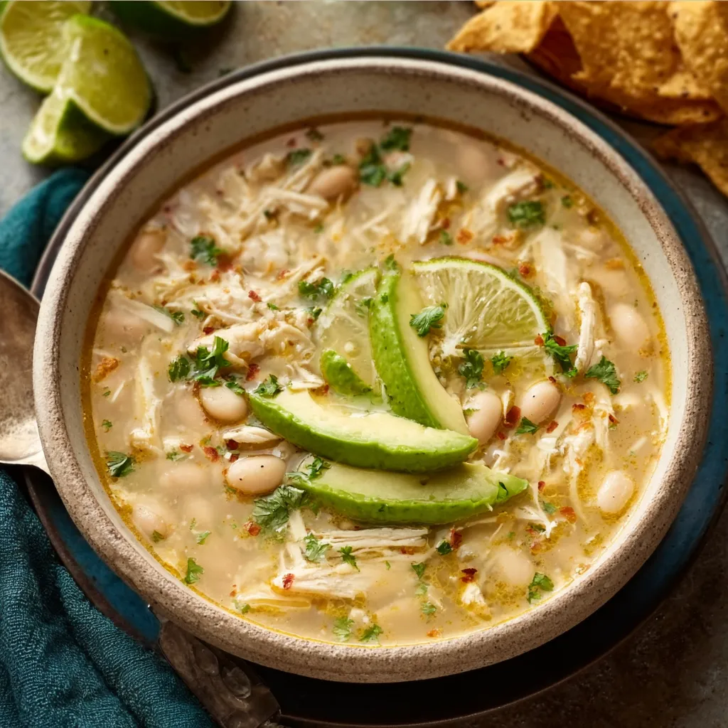 EASY CREAMY WHITE CHICKEN CHILI