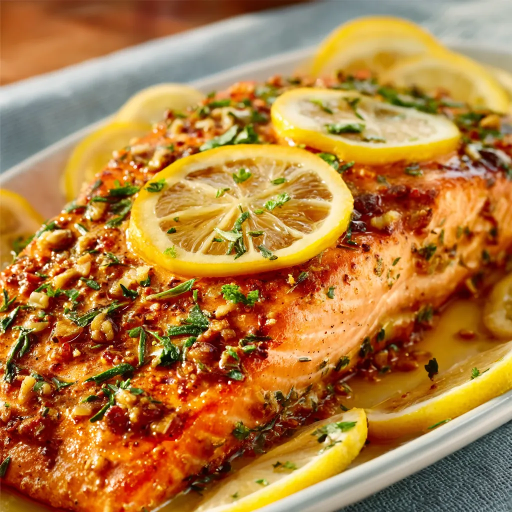 GARLIC LEMON SALMON EASY DINNER