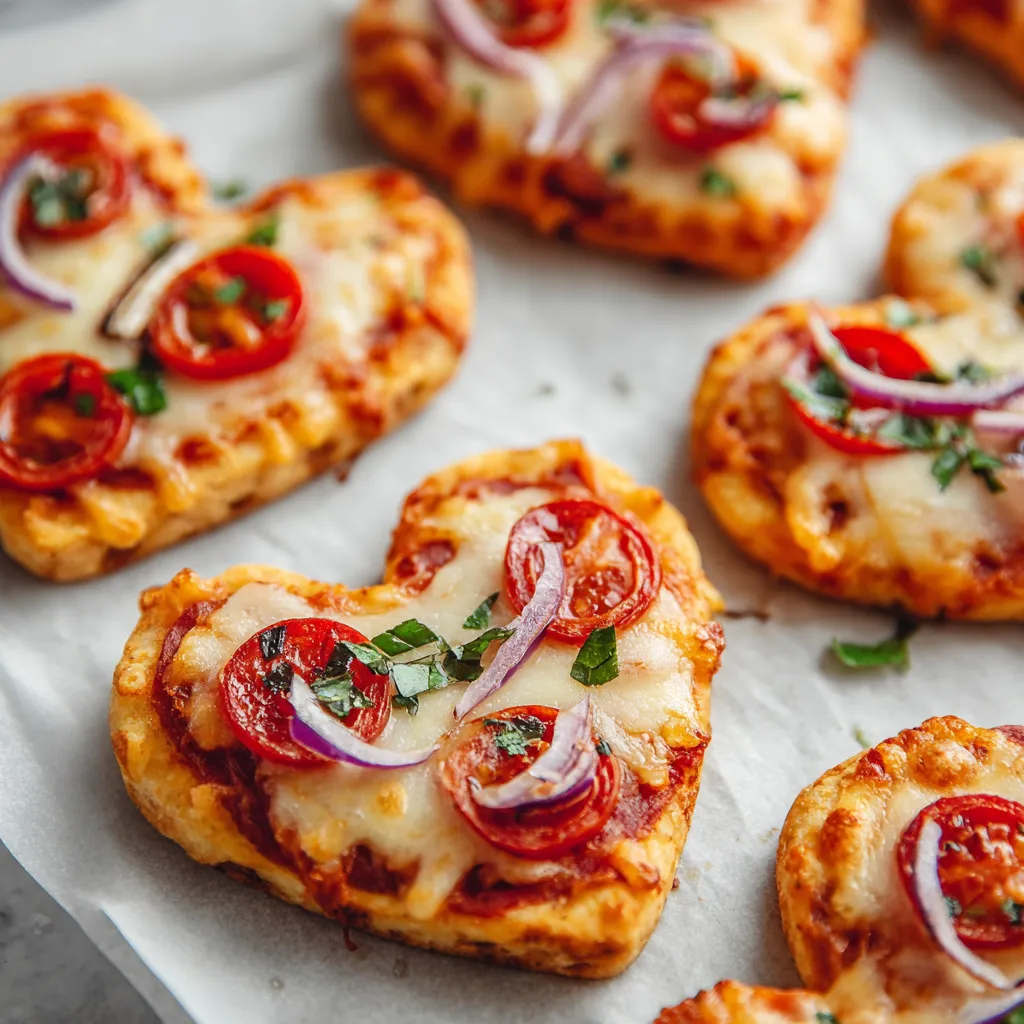 HEART SHAPED MINI PIZZAS PERFECT