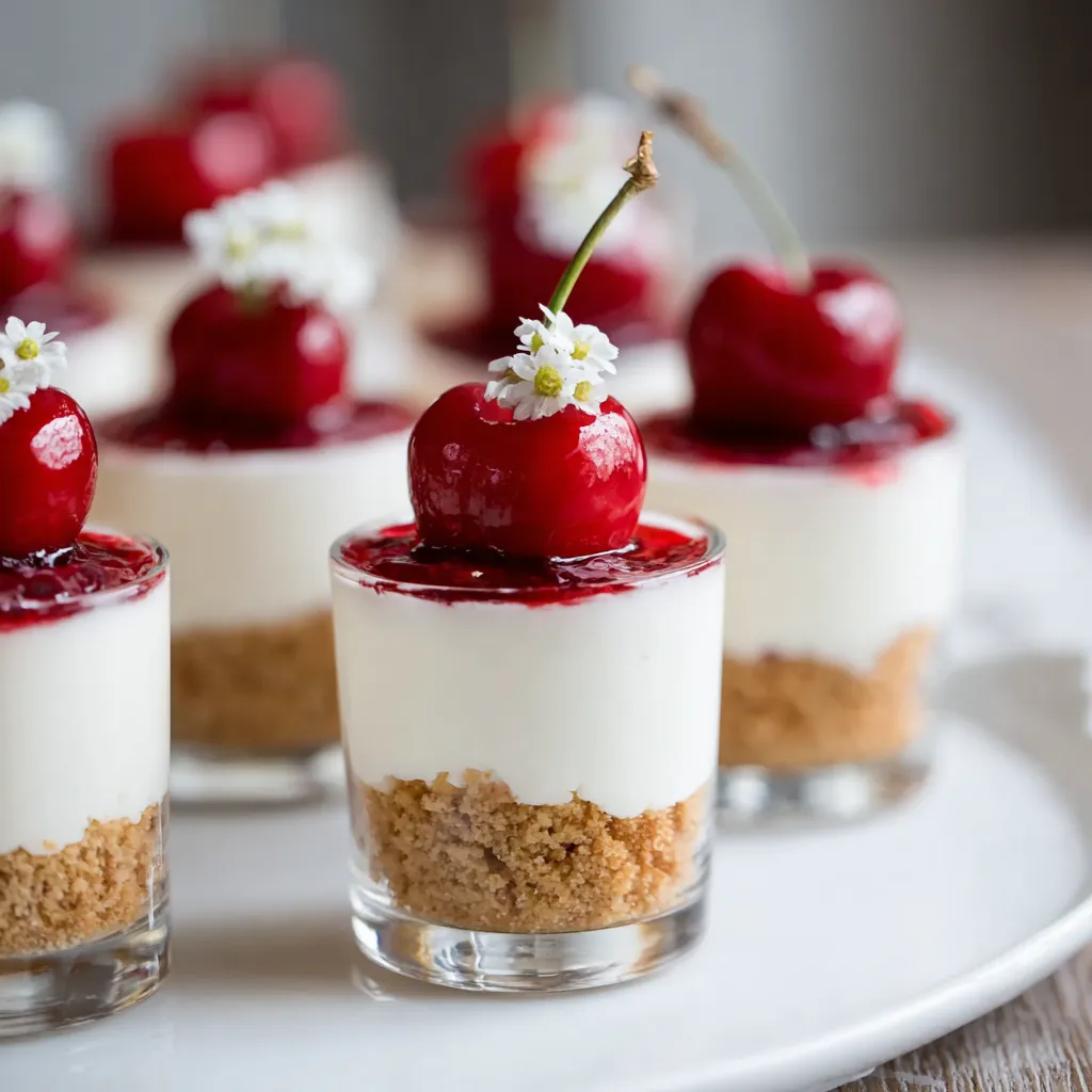 IRRESISTIBLE CHERRY CHEESECAKE SHOOTERS