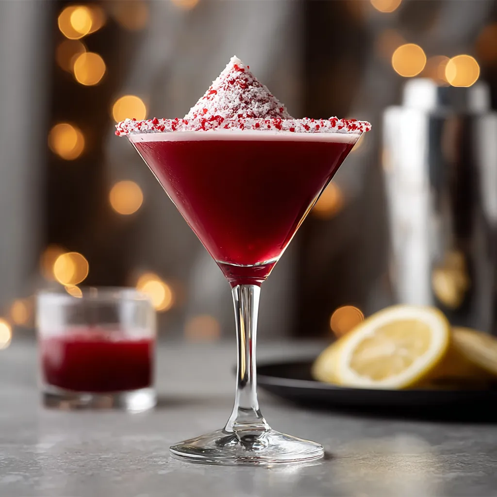 A vibrant Red Velvet Martini is displayed as the featured image for a cocktail recipe.