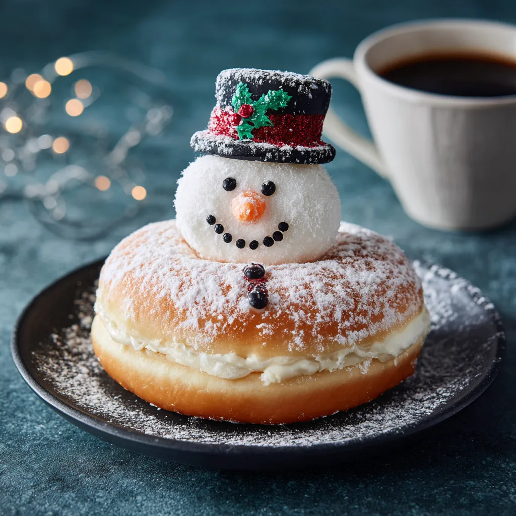 POWDERED DONUT SNOWMAN TREATS PERFECT