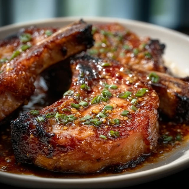 Sticky Honey Garlic Pork Chops Recipe