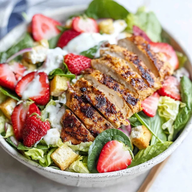 Strawberry Spinach Salad with Grilled Chicken Recipe
