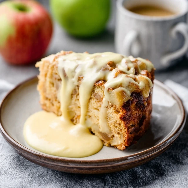 AUTHENTIC IRISH APPLE CAKE WITH CUSTARD SAUCE RECIPE