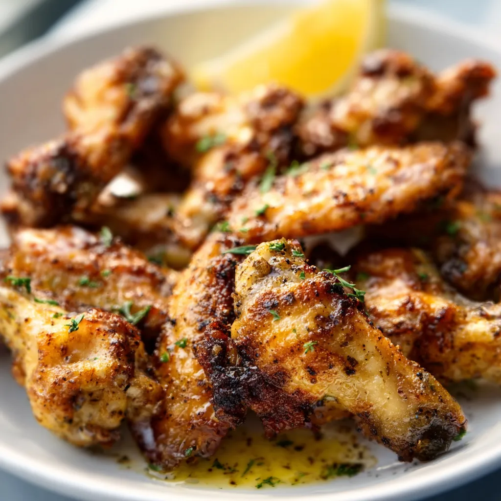 CRISPY AIR FRYER LEMON PEPPER WINGS RECIPE
