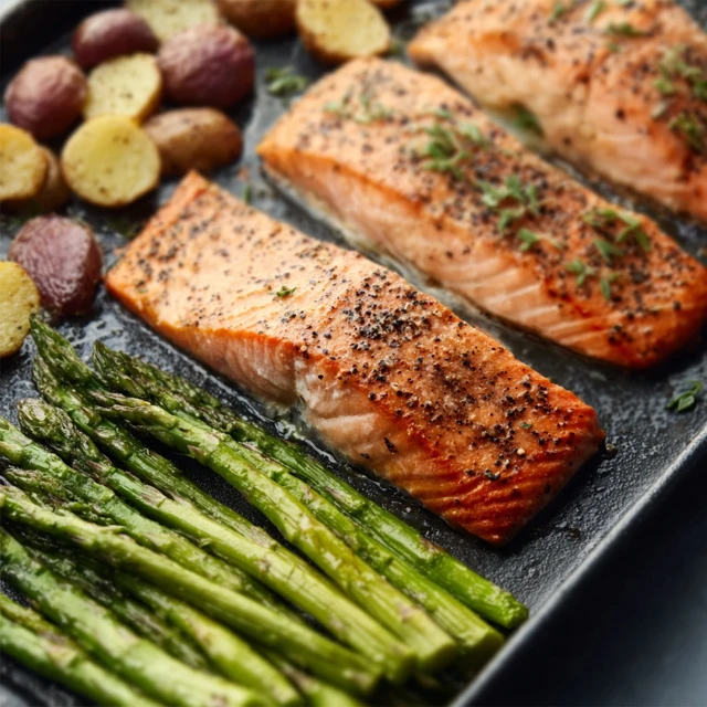 FOOLPROOF SHEET PAN SALMON AND ASPARAGUS