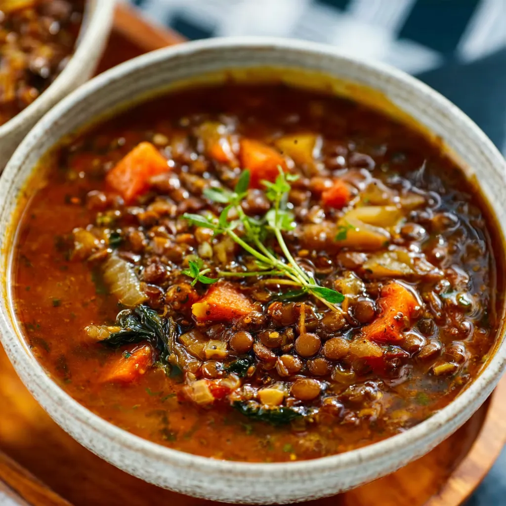 HEARTY LENTIL SOUP FOR SLIMMING DINNERS