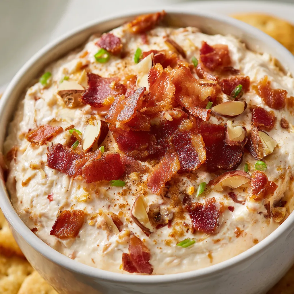 MILLION DOLLAR DIP WITH BACON AND ALMONDS