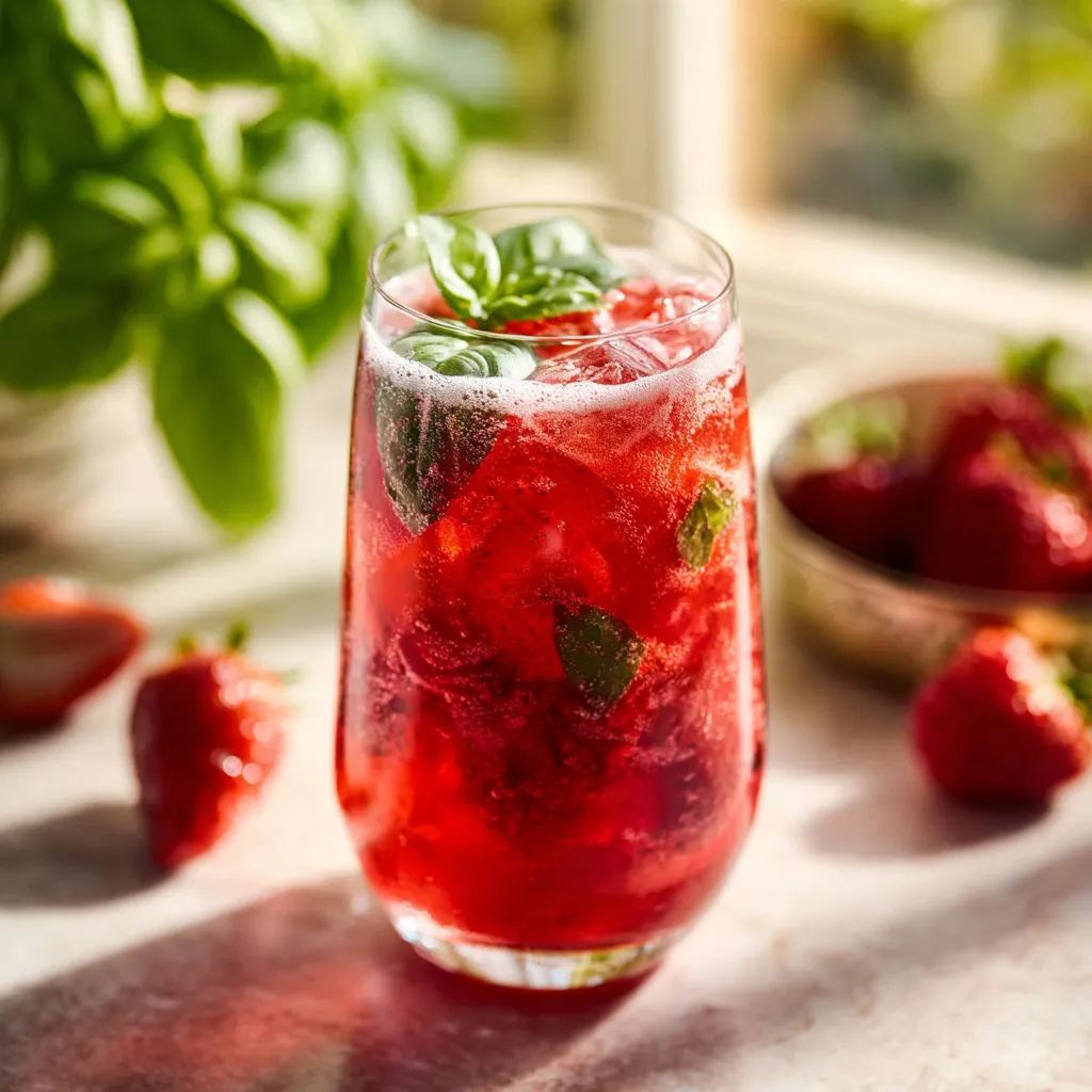 STRAWBERRY BASIL SMASH A GARDEN COCKTAIL