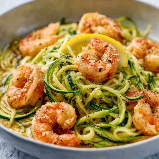 ZESTY SHRIMP SCAMPI WITH ZUCCHINI NOODLES