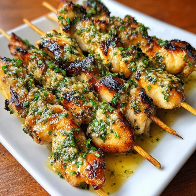 Grilled Ranch Garlic Parmesan Chicken Skewers Recipe