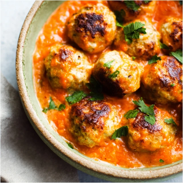 Healthy Baked Chicken Meatballs Recipe