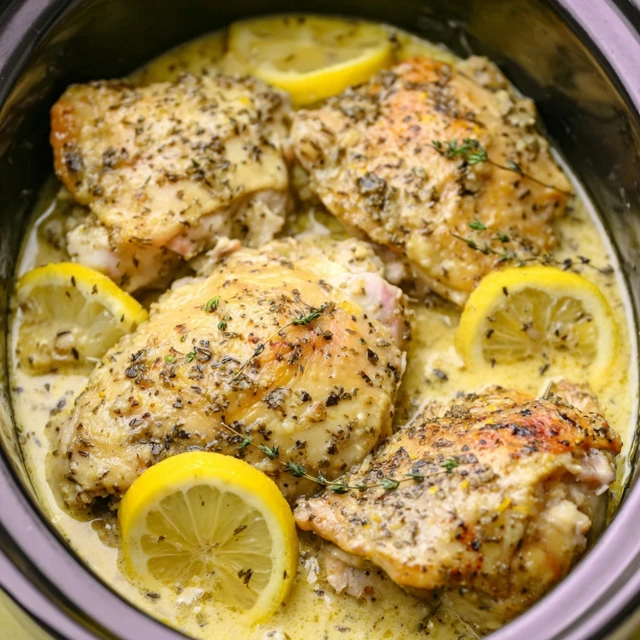 Slow Cooker Lemon Herb Chicken Recipe