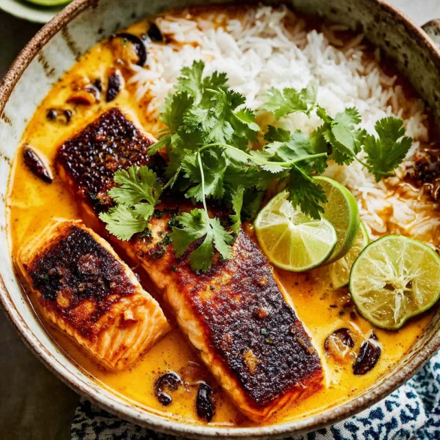One-Pan Coconut Curry Salmon Recipe