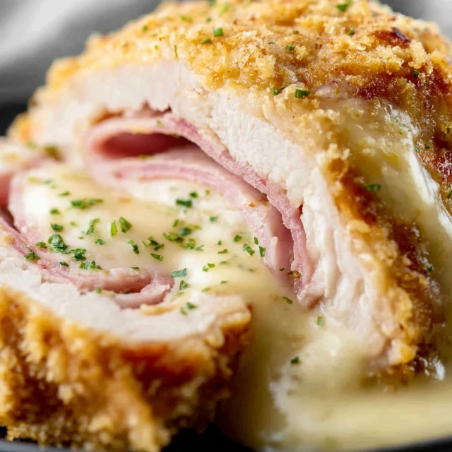 Chicken Cordon Bleu with Parmesan Sauce Recipe