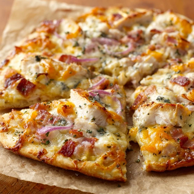 Savory Garlic-Ranch Chicken Pizza Recipe