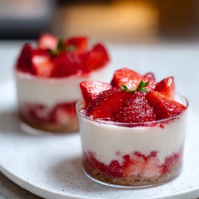 No-Bake Strawberry Dessert Cups Recipe