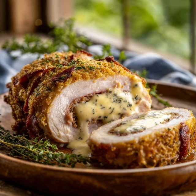 Stuffed Chicken Cordon Bleu Meatloaf Recipe
